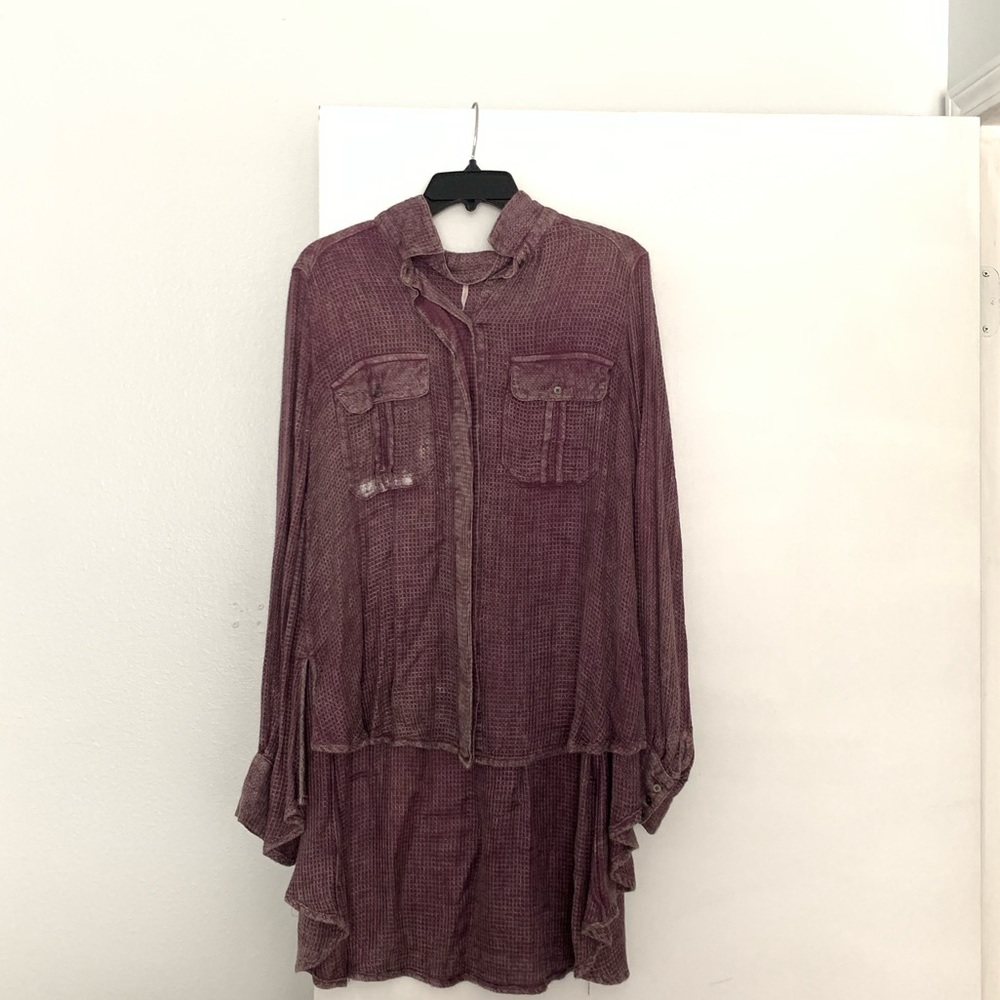 Free People Hi-Lo Button Up